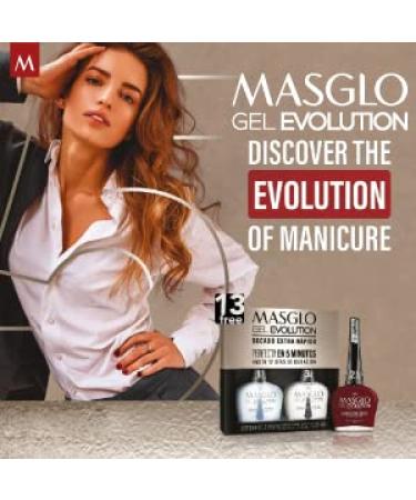 MASGLO GEL EVOLUTION Nail Polish Set - 3 Gel Effect Shades | No UV/LED Lamp Needed | Up to 12 Days Duration - Executive Selection - Buy Online on GoSupps.com
