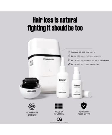 Copenhagen Grooming Hair Growth Accelerator Set for Men | Serum Derma Roller & Cleaner | 250 Days Stock - Buy Online on GoSupps.com