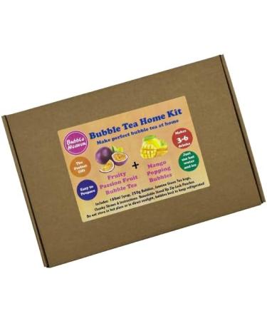 Fruity Passion Fruit with Mango Popping Bobas Bubble Tea Kit 3 to 6 Drinks Passion Fruit and Mango - Buy Online on GoSupps.com