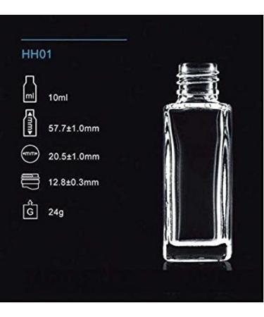6 Pack 10ml Empty Clear Glass Roll-On Bottles with Glass Balls - Ideal for Perfumes Essential Oils & Lip Gloss Storage - Buy Online on GoSupps.com
