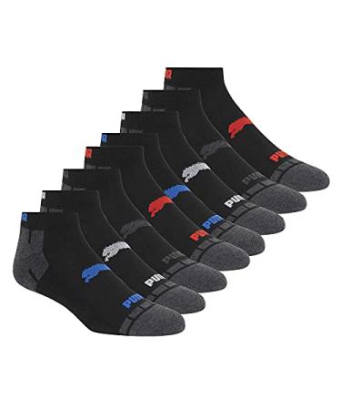 PUMA Men's 8 Pack Low Cut Socks 10-13 Black