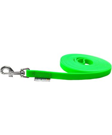 Terrified Biothane Dog Leash for Medium/Large Dogs - 16mm 3m/5m/10m/15m Lengths Neon Green with Hand Loop - Buy Online on GoSupps.com