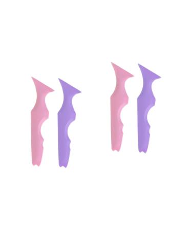 FRCOLOR 4 Pcs Silicone Beauty Ruler Glue Tape Eyeshadow Mold Lip Line Mascara Applicator Bevel Supplies