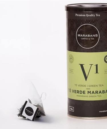  Marabans Coffee & Tea Maraban Green Tea in pyramids. Jar of 25 bags (pyramids) - Buy Online on GoSupps.com