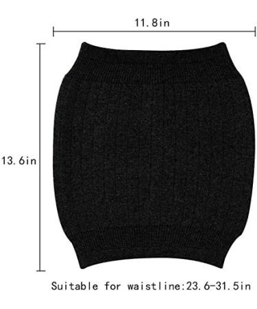 Unisex Warm Soft Cashmere Waist Warmer | Elastic Wool Warming Belt for Lower Back Support - Black - Buy Online on GoSupps.com