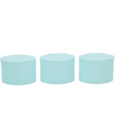 Leakproof Silicone Cream Jars Travel Set with Sealed Lids Spoon for Toiletries Refillable Containers for Hair Clips Pills - Blue - Buy Online on GoSupps.com