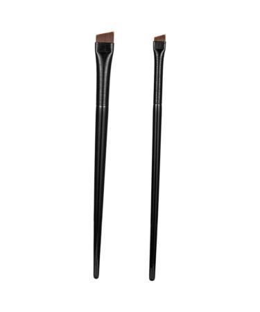 FOMIYES 3 sets Thin Fine Makeup Ultra Angled Eyebrow Slanted Eyeliner 14X1.5CM Black