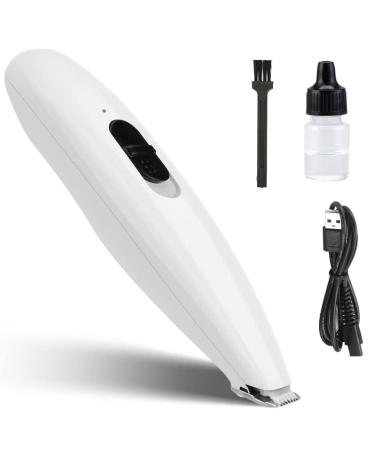 Dog Clippers Welltop Dog Grooming Clippers Low Noise USB Rechargeable Pet Hair Trimmer Cordless Clippers for Small Dogs Cats Pet Electric Clipper for Hair Around Face Eyes Ears Paws Rump (White)