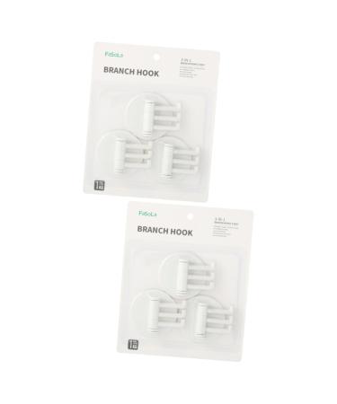 Alipis 6 Pcs Cabinet Hooks Towel Hook Wardrobe Hook Towel Hangers Rotation Hooks Nail Coat Hanger