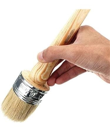 Professional Chalk and Wax Paint Brush  Round Paint Brush/DIY Painting and Waxing Tool for Folk Art  Home Dcor  Wood Projects  Furniture  Stencils | Reusable  Natural Bristles - Buy Online on GoSupps.com