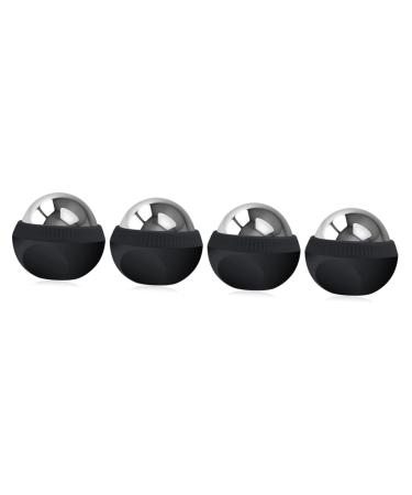 Fomiyes 4 piece of massage globe made of stainless steel massage ball stainless steel balls manual massage facial mass layer foot massager massage device with ice rolls rolling massager body ABS