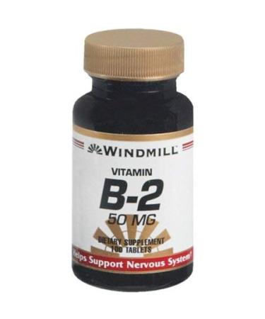Windmill Vitamin B-2 50 mg Tablets - 100 ea (2 Pack)