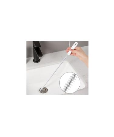 Pipe Tube Cleaner Fridge Drain Pipe Dredging Tool Flexible Drain Brush 28 Inch Hair Drain Clog Remover Drain Relief Auger Cleaning Tool(18 Or 28 Inch) (withe 18inch) withe 18inch