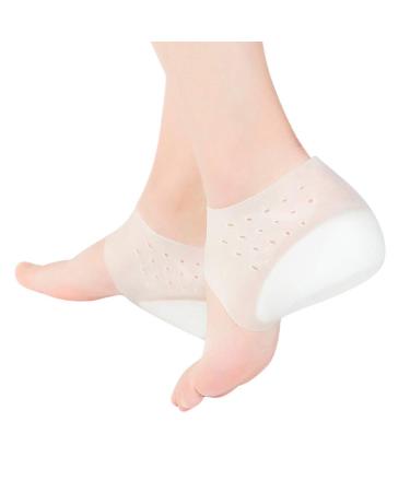 Supvox silicone increases insole heel protection gel cushion heel spur increase in heel pillow heel sock foot care for women men 1 pair (4.5cm)