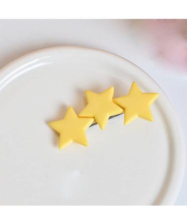 Yellow Star Hairpin - Cute Double Ponytail Head Rope & Side Clip for Sweet Style - Buy Online on GoSupps.com