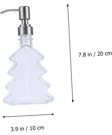 minkissy Emulsion Liquid Container Refillable Liquid Bottle Tree Shape Liquid Container Toiletries Container Lotion Pump Clear Shampoo Conditioner Lotion Bottle Soap Storage Bottle Glass - Buy Online on GoSupps.com