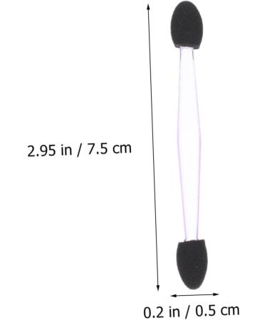 Housoutil Silicone Lip Scrubber 100pcs Eye Shadow Stick Lip Disposable Dual Side Eyeshadow Eyeshadow Sticks Girl 7.5x0.5cm Black - Buy Online on GoSupps.com