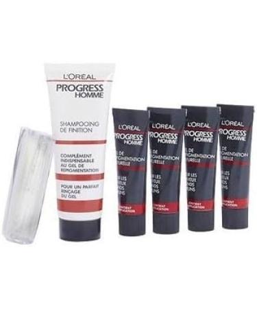 L'Or al Paris Progress Homme Natural Repigmentation Gel Coloring of White Hair 4 Applications & 1 Nourishing Shampoo Included - Buy Online on GoSupps.com