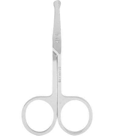 JTLB Round Nose Stainless Steel Nose Hair Scissors - Precision Grooming for Eyebrows Eyelashes & Moustaches | International Shipping Available - Buy Online on GoSupps.com