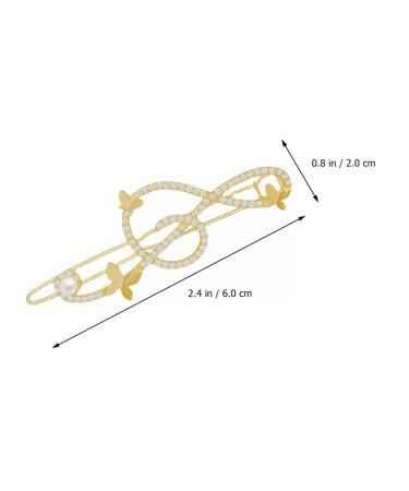 Mobestech 2pcs Music Note Hair Clips - Elegant Alloy Rhinestone Barrettes for Women and Girls (Gold+Silver) - Buy Online on GoSupps.com