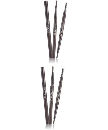 Healeved 2pcs 2 1 Eyebrow Pencils Black Eyebrow Pencil Brow Spoolie Brush Braider Eyebrow Pencil Black Tool 1 count (Pack of 1) As Shownx2pcs - Buy Online on GoSupps.com
