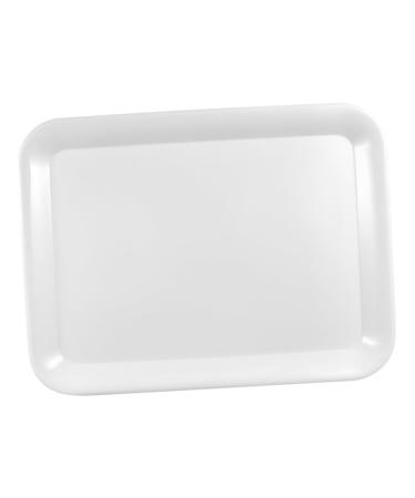 Alipis 1pc Tray Footstool Decor Feeding Serving Plate Appetizer Plates Cake Fruit Holder Food Tableware 38.5X28.5X2CM White