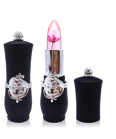 LZPCarra Colour Flower Lipstick Light Lips Beauty Jelly Isthmus Temperature Change Butter Slime (F One Size) one size F