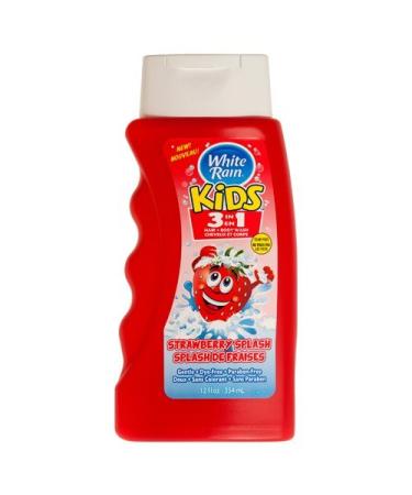 White Rain Kids 3-in-1 Hair and Body Wash - Strawberry Splash 12 oz | Gentle Clean for Kids | Shop Internationally - Buy Online on GoSupps.com