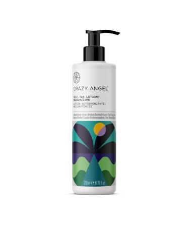 Crazy Angel Vegan Self-Tan Lotion (Medium/Dark Tan). Made in UK. 200ml.