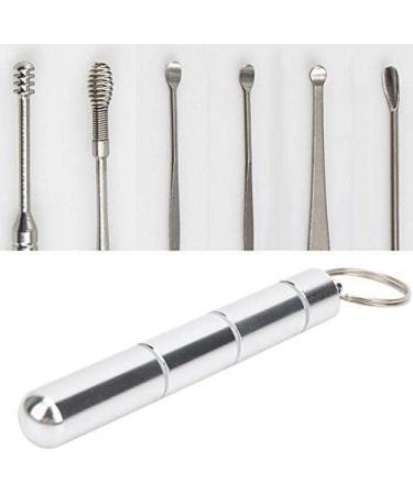 Shop Heepdd Ear Spoon Set - 6 Pcs Stainless Steel Ear Cleaning Kit with Storage Tube & Keychain - Effective Lard Removal for Body Peeling - Buy Online on GoSupps.com