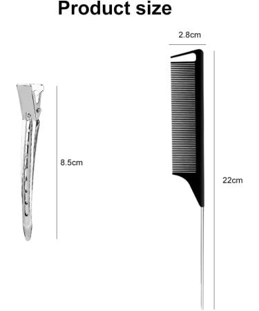 Duck Bill Hair Clips Silver Metal Hair Clips for Styling Metal Hair Clips for Women Long Hair Metal Curl Setting Section Hair Clips Duck Bill Sectioning Clips Pin Curl Clips with a Pin Tail Comb - Buy Online on GoSupps.com