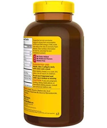 Fish Oil Burp-Less 1200mg with 360mg Omega 3 - 150ct | High Potency Omega-3 Supplement - Buy Online on GoSupps.com