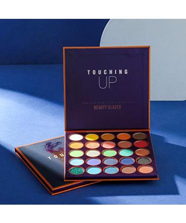 Beauty Glazed Touching Up Eyeshadow Palette - 25 Vibrant Colors, Mattes Metallic Shimmers, Long Lasting & Blendable - Cruelty-Free Makeup Palette - Buy Online on GoSupps.com