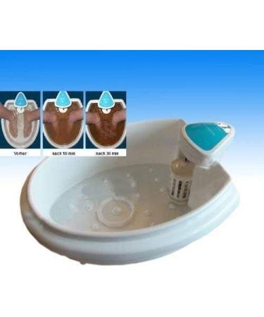 Hydrosana Foot Electrolysis Bath Complete Set - Ionic Foot Spa & Care Basin - White Foot Bath Tub for Detox & Relaxation - Buy Online on GoSupps.com