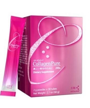 Mitsuwa Collagen Pure Dietary Supplement - 30 tubes (2g / tubes)