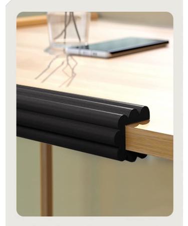 Extra-Wide Edge Protector for Baby - 12.5ft Black | 3M Adhesive | Babyproofing Foam Padding for Table, Desk, Furniture - Buy Online on GoSupps.com