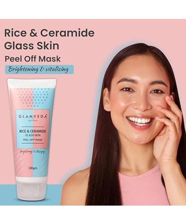 Glam.veda Rice & Ceramide Korean Glass Skin Peel-Off Mask 100g | Flawless Radiant Skin | Paraben-Free | International Shipping - Buy Online on GoSupps.com