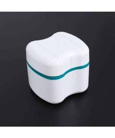 HEALLILY 2Pcs Denture Case Denture Cup with Strainer Retainer Case Denture Bath False Teeth Box Container for Home Travel (Green+Lake Green) Picture 1 - Buy Online on GoSupps.com