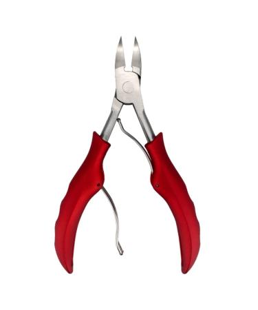 FRCOLOR 1pc for Using Manicure Paronychia Supplies Making Chain Thick Clamp and Premium Salon Women Nipper Toe Clipper Grooming Plier Home Effortless Nails Craft Men Cuticle Nose 13.8x6.8cm Red