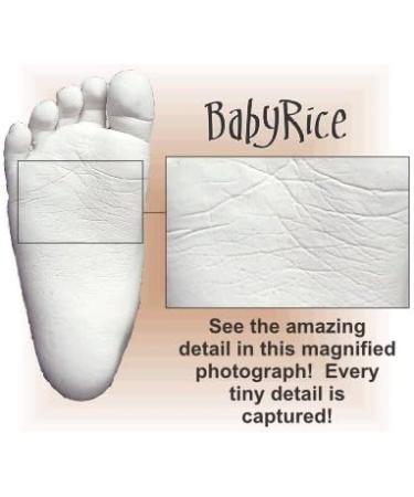 BabyRice New Baby Casting Kit with Brushed Pewter 3D Frame - Silver Paint, White Mount and Backing - Buy Online on GoSupps.com