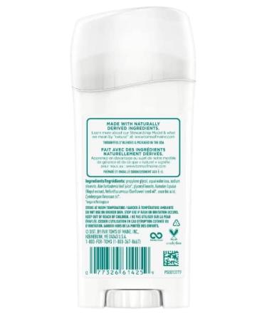 Tom's of Maine Natural Care Unscented Deodorant Stick 2.25 oz - Pack of 3 - Buy Online on GoSupps.com