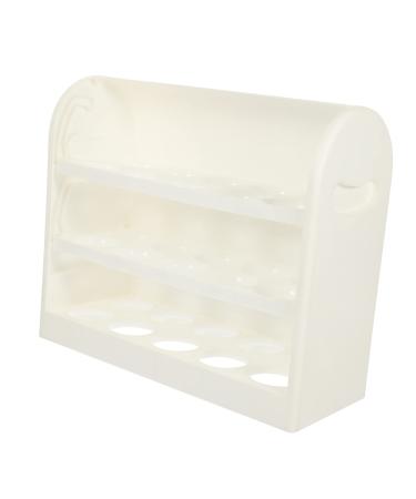 Healeved Egg Storage Box Container with Lid Plastic Eggs Refrigerator Egg Trays Egg Holder Desktop Egg Plate White 25.5X21.5X10CM