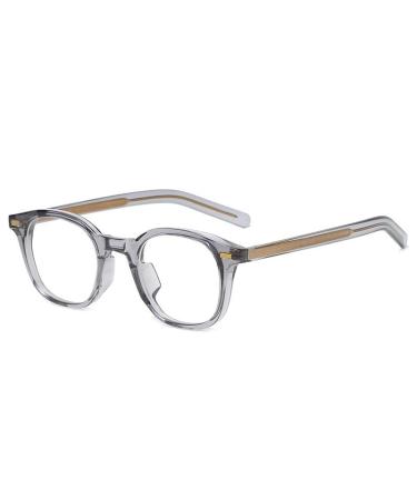 Large HD Eyewear Computer Readers Blue Light Blocking Reading Glasses Anti Eye Strain Flat Light Mirror +350 Gray