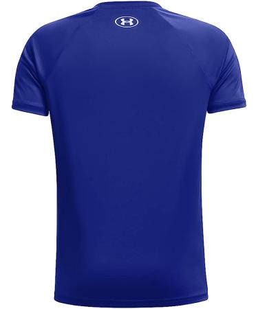 Under Armour Boys' Tech Wordmark Symbol T-Shirt in Royal/Cruise Blue - Medium - Buy Online on GoSupps.com