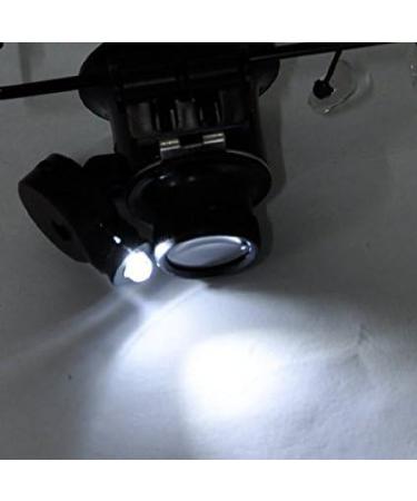Watch Repair Eye Magnifier Glasses 20X Magnifying Glasses Loupe Jeweler LED Light Lamp Single Lens - Buy Online on GoSupps.com