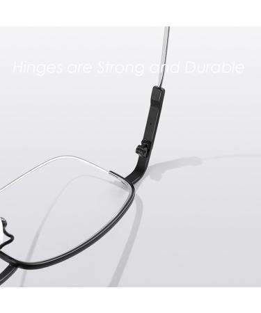 Lightweight Titanium Alloy Half-Frame Business Reading Glasses for Men | Blue Light Blocking 3.0x Gold Readers - International Shipping Available - Buy Online on GoSupps.com