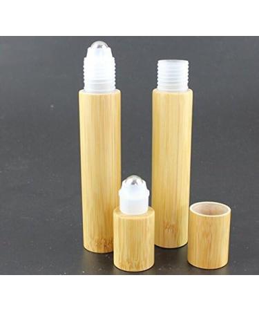 Ericotry 2-Pack 15ml Bamboo Leader Roller Bottles - Stainless Steel Ball for Essential Oils Perfume & Lip Balm - Buy Online on GoSupps.com