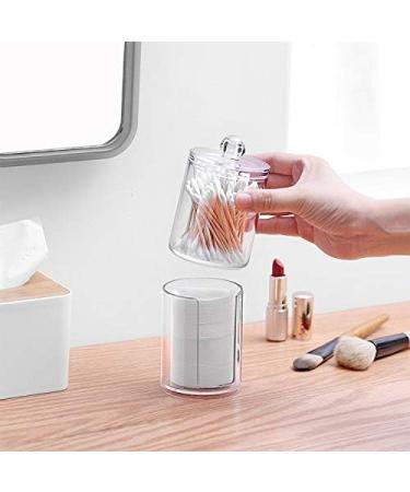 Buy ZQ Transparent Round Plastic Cosmetic Bag - Ideal Cotton Swab & Cotton Pads Storage Box | International Shipping Available - Buy Online on GoSupps.com