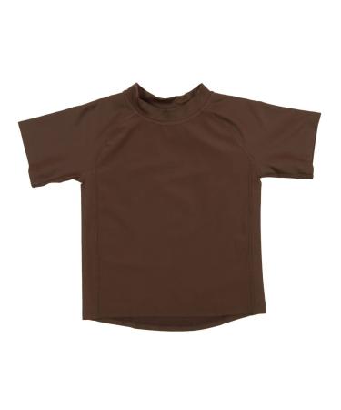 Leveret Short Sleeve Baby Boys Girls Rash Guard Sun Protected UPF + 50 Kids & Toddler Swim Shirt (12 Months-5 Toddler) 5 Years Brown