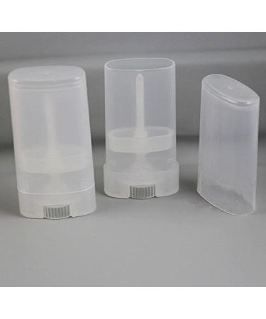 Goege 15 ML Clear Oval Deodorant Containers Lip Balm Tubes - BPA Free (10 Pcs) - Buy Online on GoSupps.com